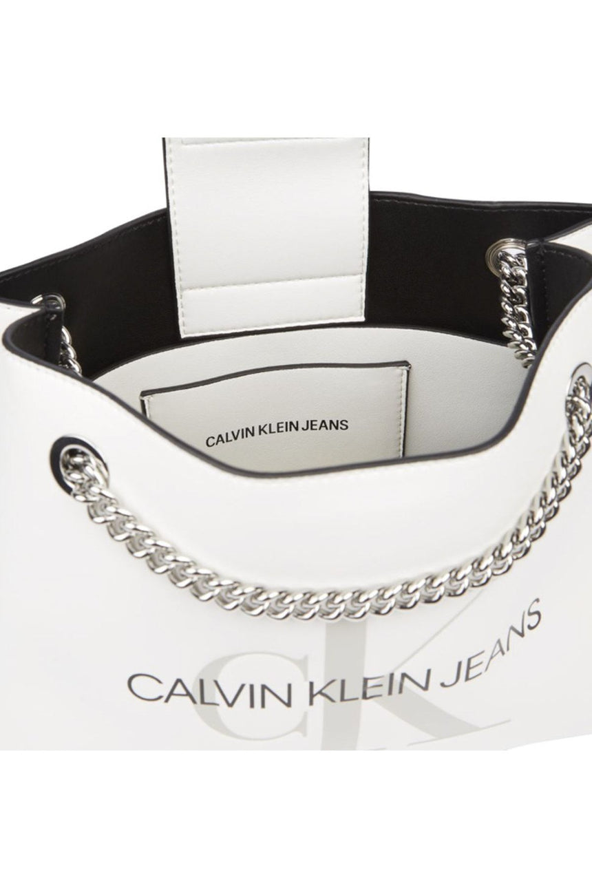 Calvin Klein Ckj Sculpted Mono Kadın Omuz Çantası Bright White