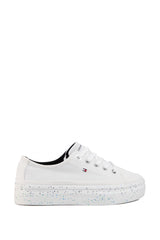 Tommy Hilfiger Glitter Flatform Sneaker Kadın Ayakkabı White