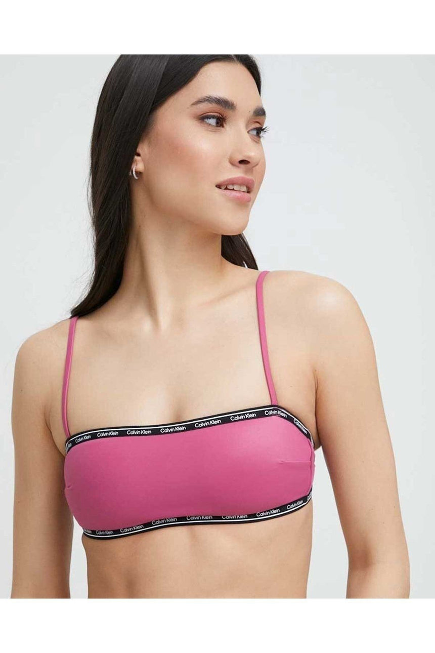 Calvin Klein Bandeau Kadın Bikini Üstü Mor