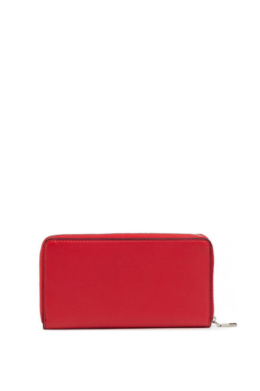 Calvin Klein Sculpted Zip Around Kadın Cüzdanı RACING RED