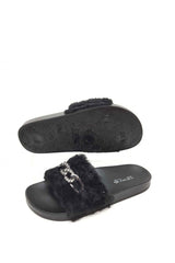 Ceyo Buckle Terlik Siyah