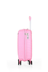 ÇÇS Diagonol Çizgili 65 cm Orta Boy Valiz Pembe