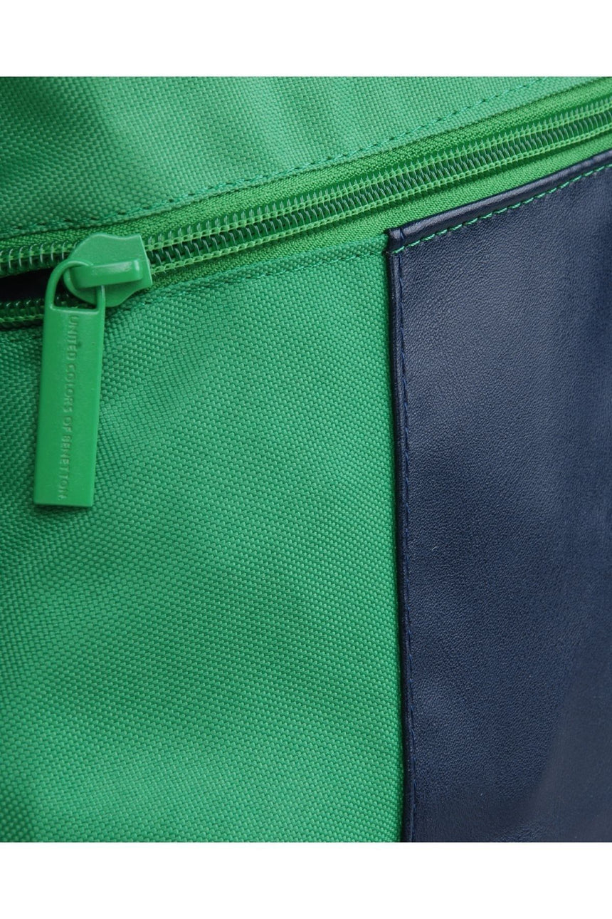 Benetton Ön Cepli Sırt Çantası Yeşil - Lacivert