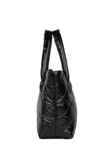Axpe Karo Kabartma Şişme Kadın Omuz Çantası Siyah
