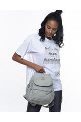 Benetton Kapaklı Mini Sırt Çantası Açık Gri