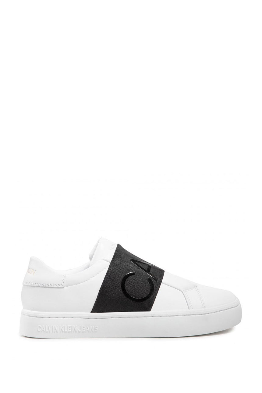 Calvin Klein Cupsole Slipon Elastic Lth Kadın Sneakers Bright White