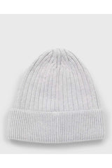 Tommy Hilfiger Knitted Hat Kadın Bere Silver Grey Heather