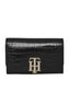Tommy Hilfiger Th Lock Med Flap Kadın Cüzdanı Black