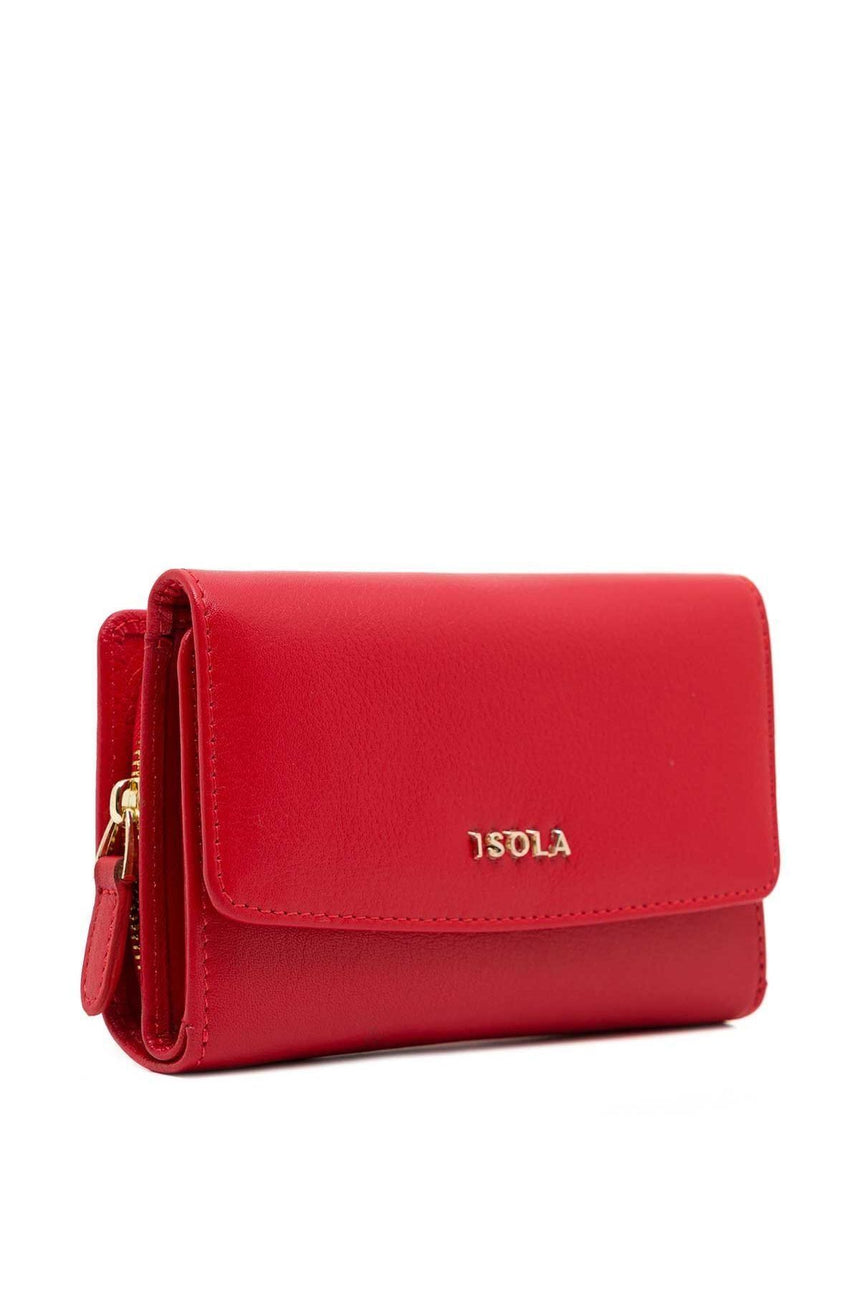 Isola Nicol Kadın Hakiki Deri Cüzdan Kırmızı