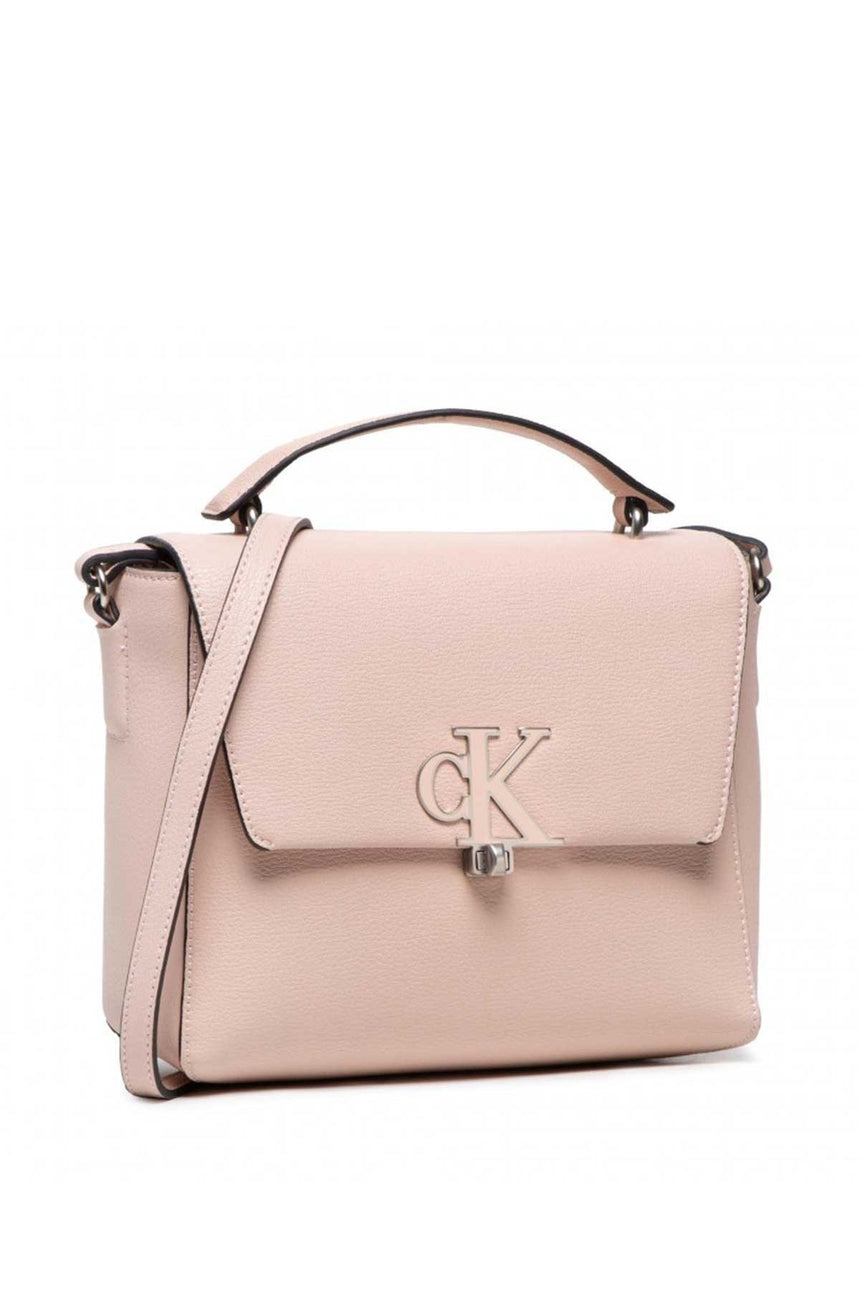 Calvin Klein Minimal Monogram Mini Top Handle Kadın Askılı Omuz Çantası Pale Conch Shell