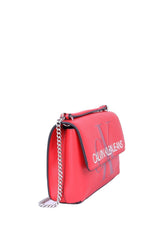 Calvin Klein Sculpted Monogram E/W Flap Çapraz Askılı Kadın Çantası Barbados Cherry