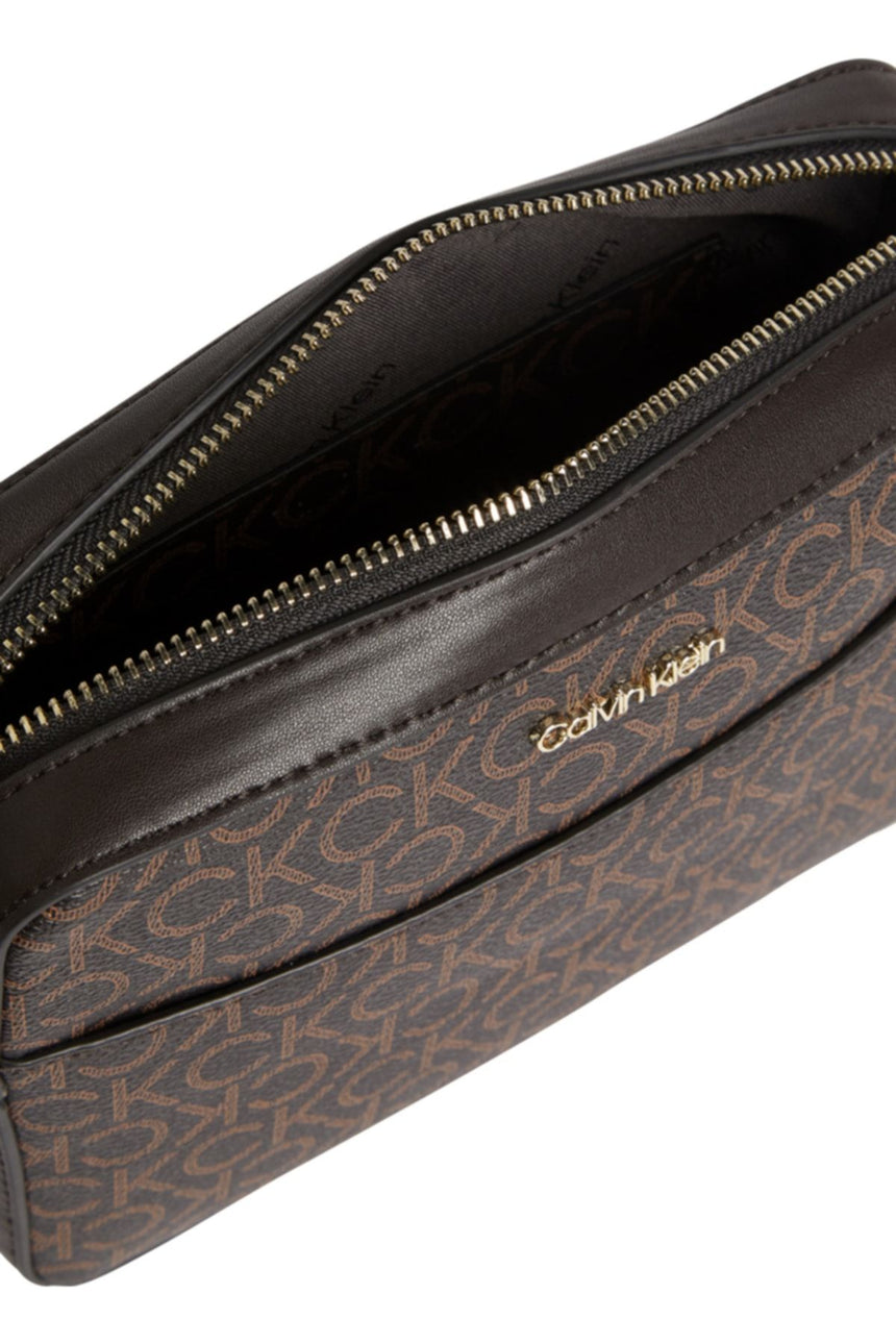 Calvin Klein Kadın Must Monogram Kamera Çapraz Çanta Brown Mono