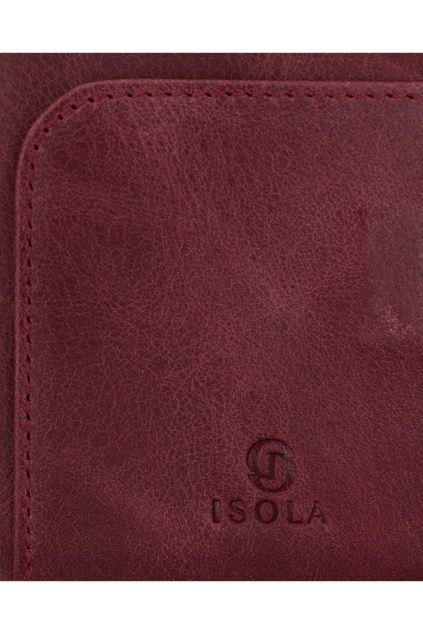 Isola Kai Erkek Hakiki Deri Cüzdan Bordo