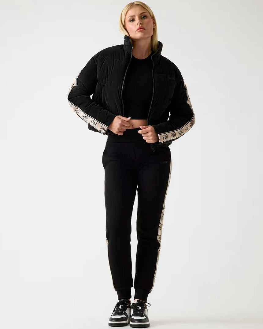 Guess New Jean Puffer Jack Kadın Aktif Mont Jet Black A996
