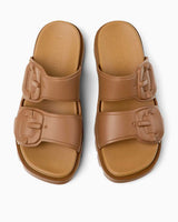 Camper Brutus Çift Bantlı Terlik Kahverengi