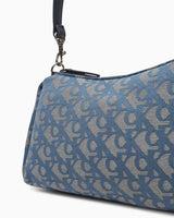Calvin Klein Monogram Desenli Drop SM Kadın Çapraz Askılı Çanta BLUE INDIGO / ATMOSPHERE AOP