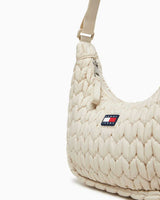 Tommy Hilfiger X-Body Kapitone Şehirli Kadın Omuz Çantası Newsprint