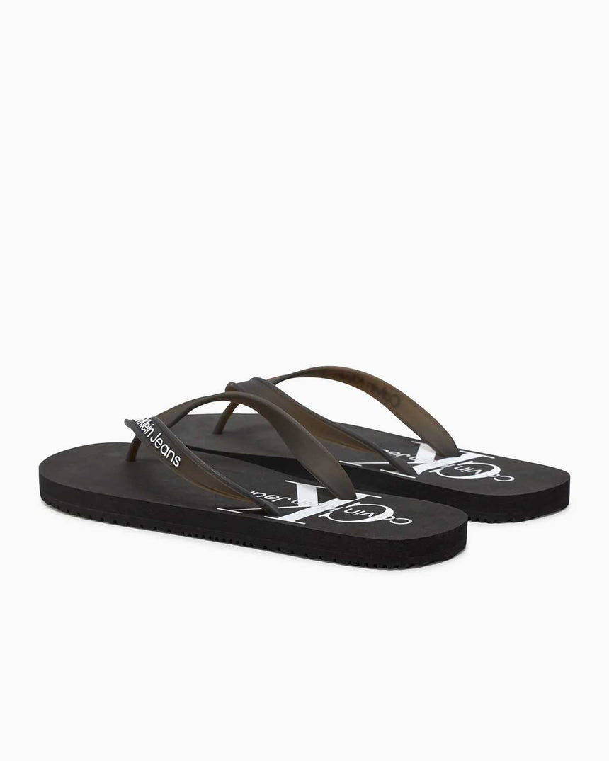 Calvin Klein Beach Sandal Monogram Flip Flops Parmak Arası Terlik Black