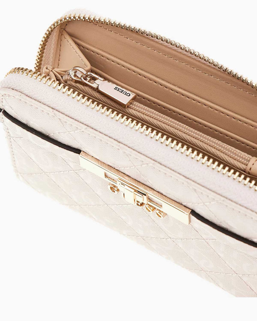 Guess Blane Idra Orta Boy Fermuarlı Kadın Cüzdan Stone