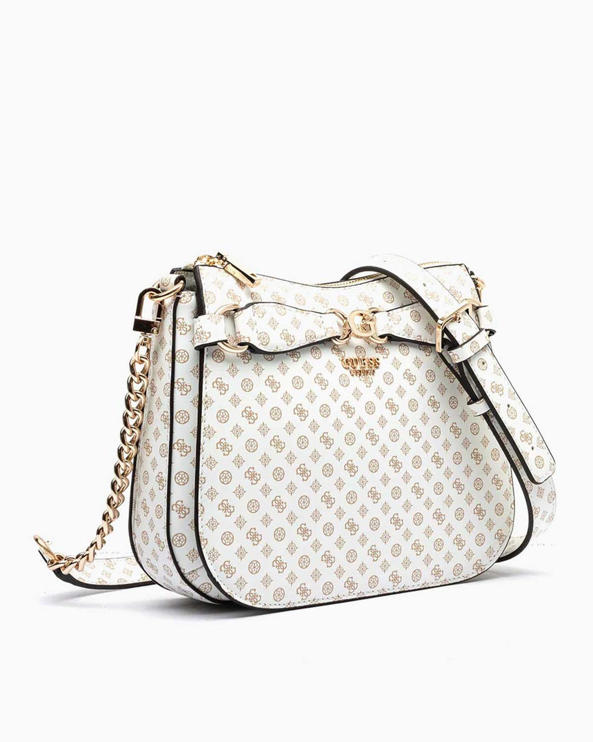 Guess Eliette Logo Crossbody Çapraz Askılı Çanta White Logo