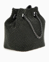 Guess Zalina Pouch Taşlı Omuz Çantası Black