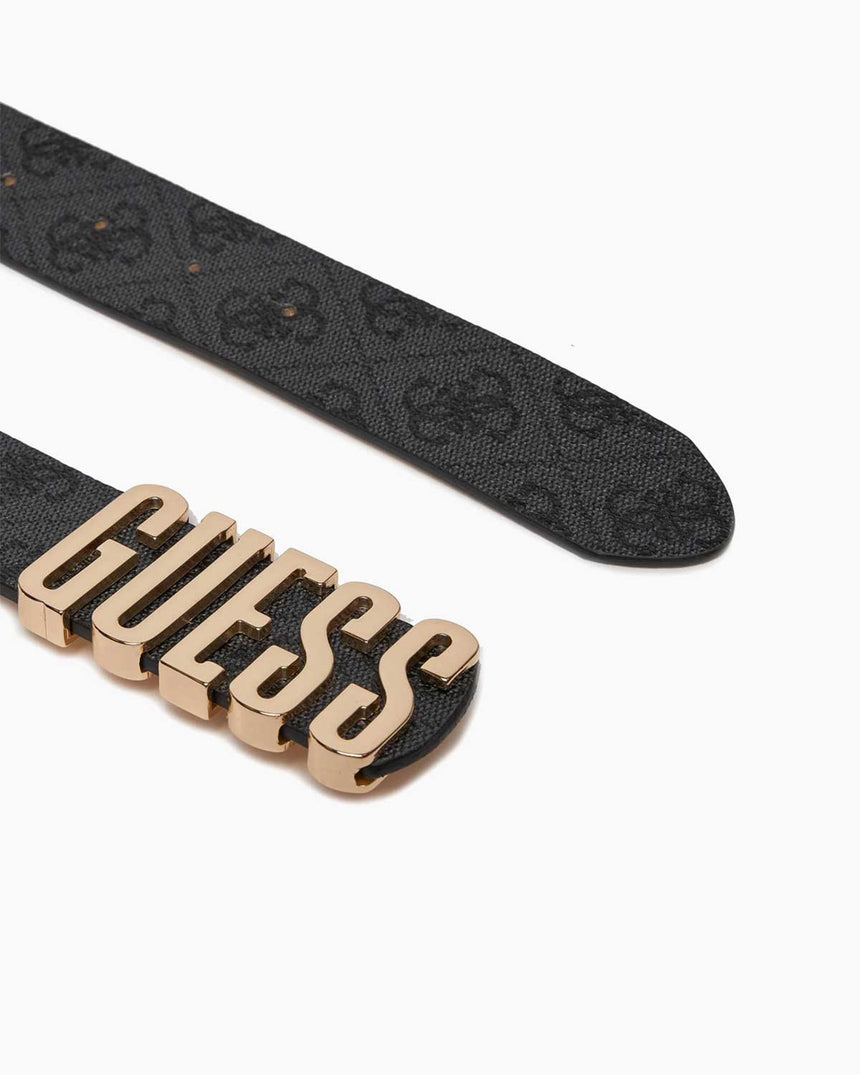 Guess Noelle Monogram Baskılı Kemer Coal Logo
