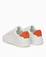Tommy Hilfiger Court Detail Essential Sneaker Ecru/Brilliant Orange