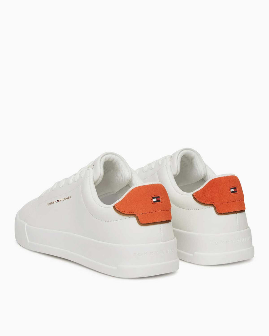 Tommy Hilfiger Court Detail Essential Sneaker Ecru/Brilliant Orange