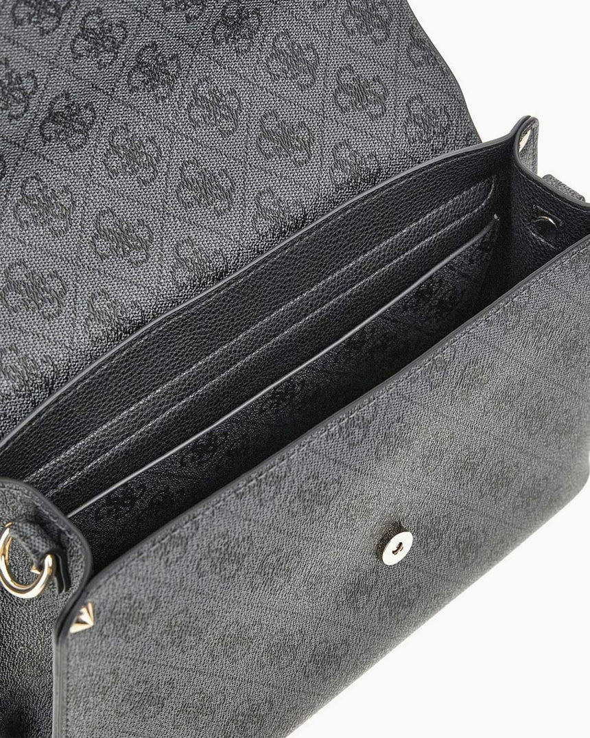 Guess Access Meridian II Kadın Omuz Çantası Coal Logo