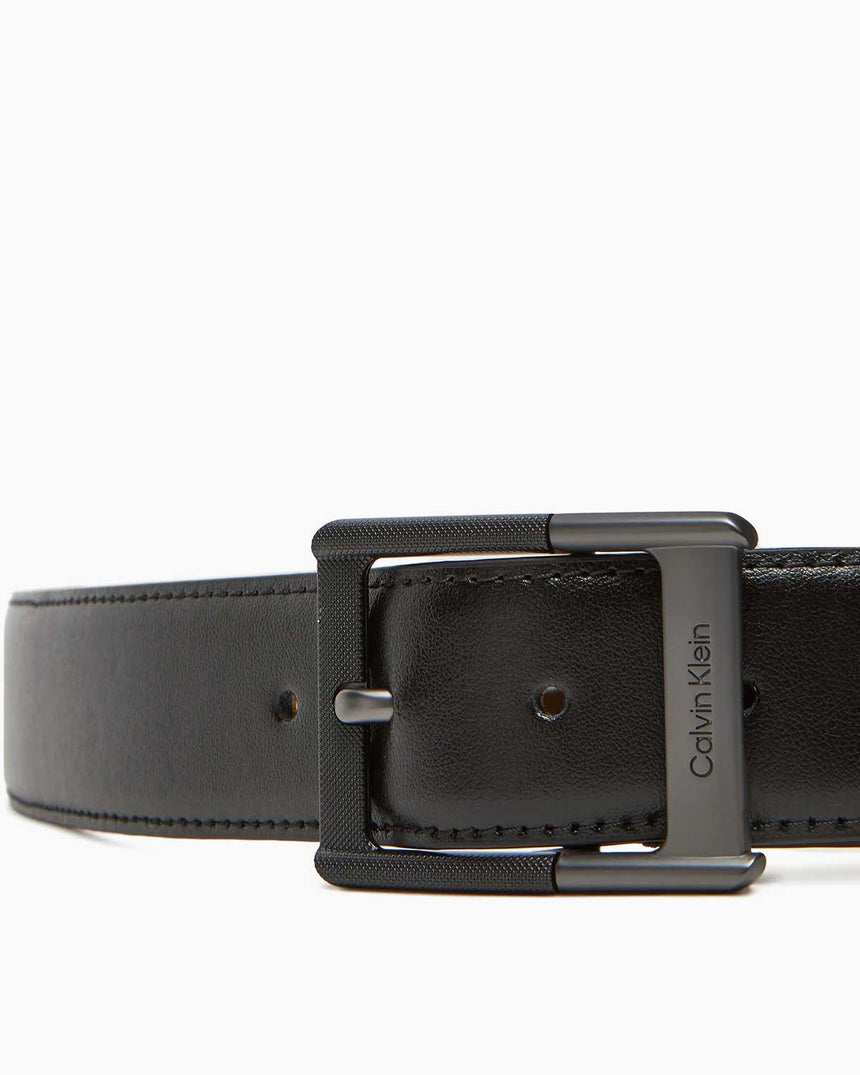 Calvin Klein Klasik Tokalı 38mm Erkek Kemer Black/Black & Matte Gunmetal