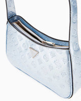 Guess Arnela Top Zip Rugan Omuz Çantası Powder Blue Logo