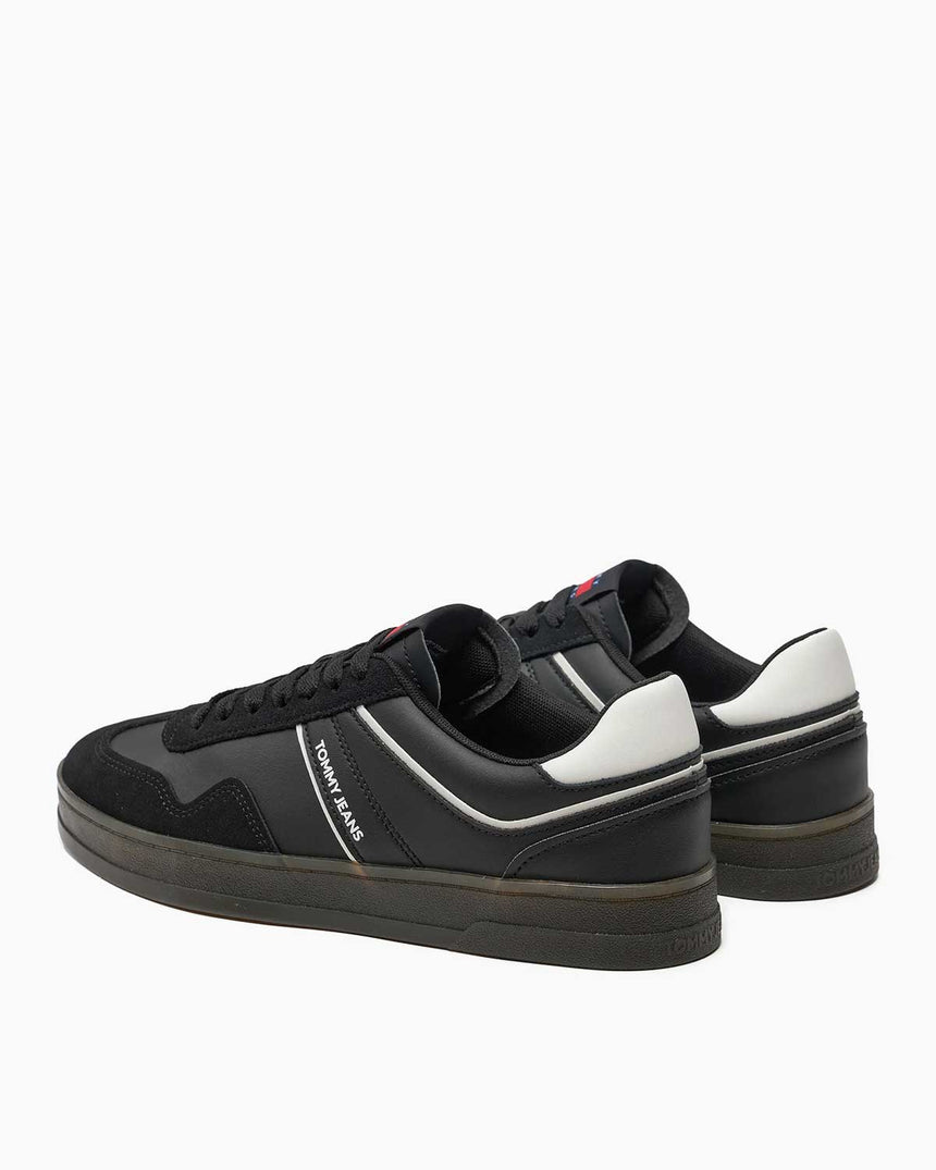 Tommy Hilfiger Leather Retro Cupsole Sneaker Black