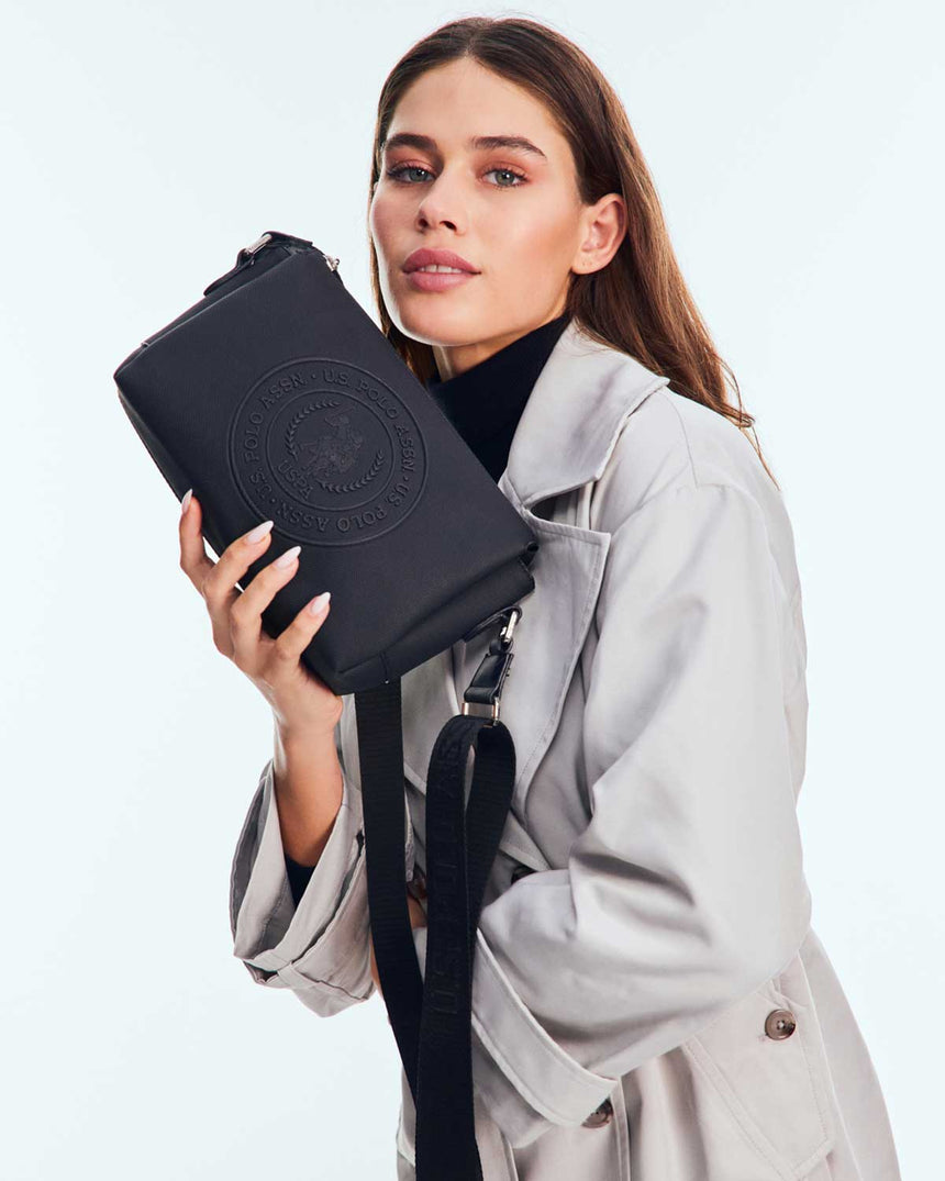 Us Polo Assn Logolu Çapraz Askılı Çanta Siyah