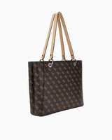 Guess Noelle Katey Flap Logolu Omuz Çantası Brown Logo