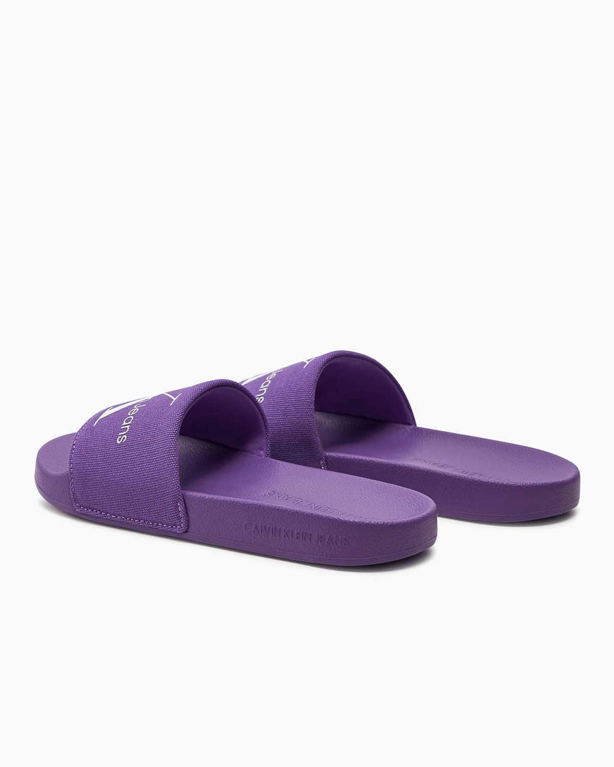 Calvin Klein Slide Monogram Flip Flops Logolu Terlik Purple