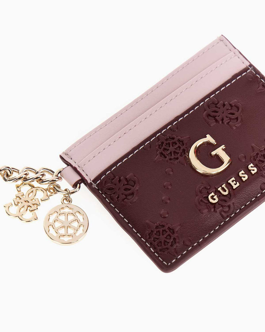 Guess Access Kadın Kartlık Detaylı Cüzdan Wine