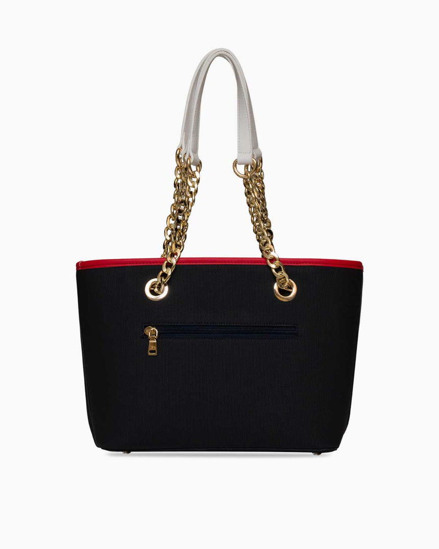 Us Polo Assn Zincir Detaylı Omuz Çantası Lacivert - Kırmızı - Beyaz