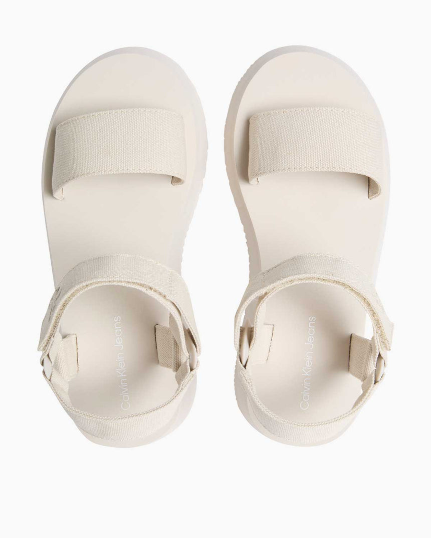 Calvin Klein Velcro Webbin Flat Terlik Triple Turtle Dove