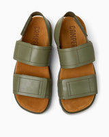 Camper Brutus Hakiki Deri Sandalet Yeşil