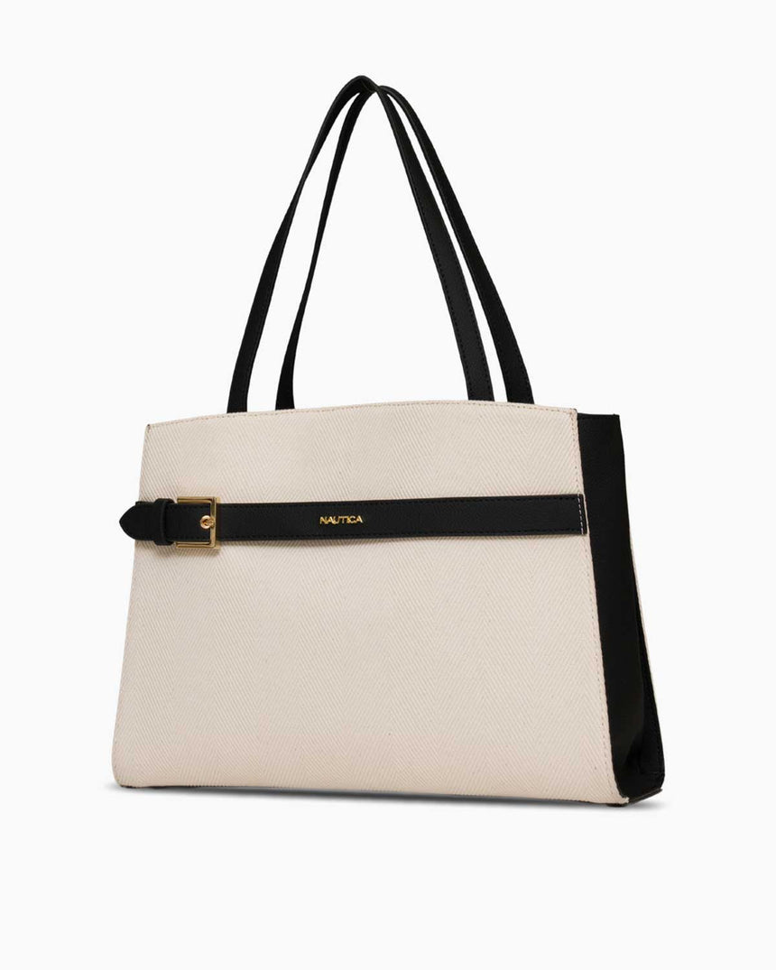 Nautica Logolu El Çantası Bej - Siyah