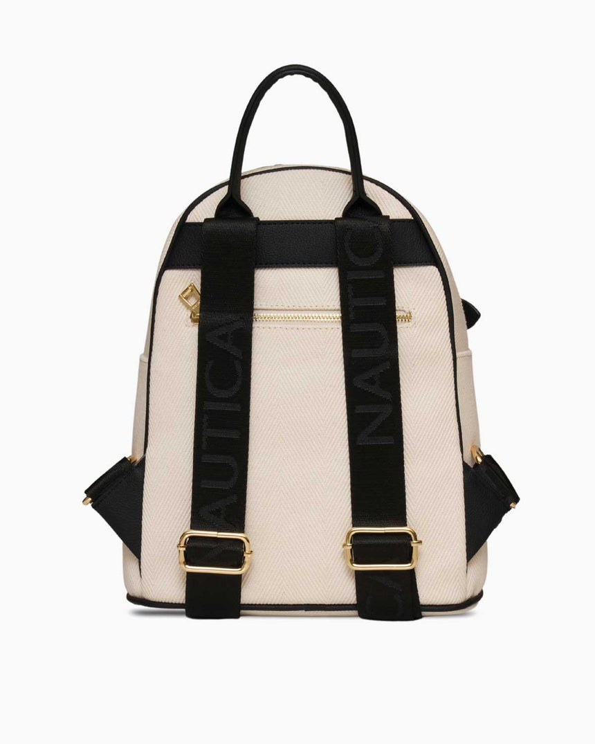 Nautica Kemer Detaylı Sırt Çantası Bej - Siyah