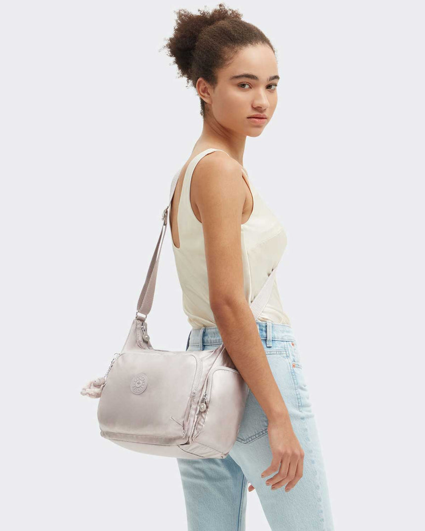 Kipling Gabbie Basic Plus Çarpaz Askılı Çanta Metallic Glow