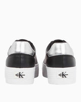 Calvin Klein Jeans Bold Flatform Lace Up Sneakers Black/Silver