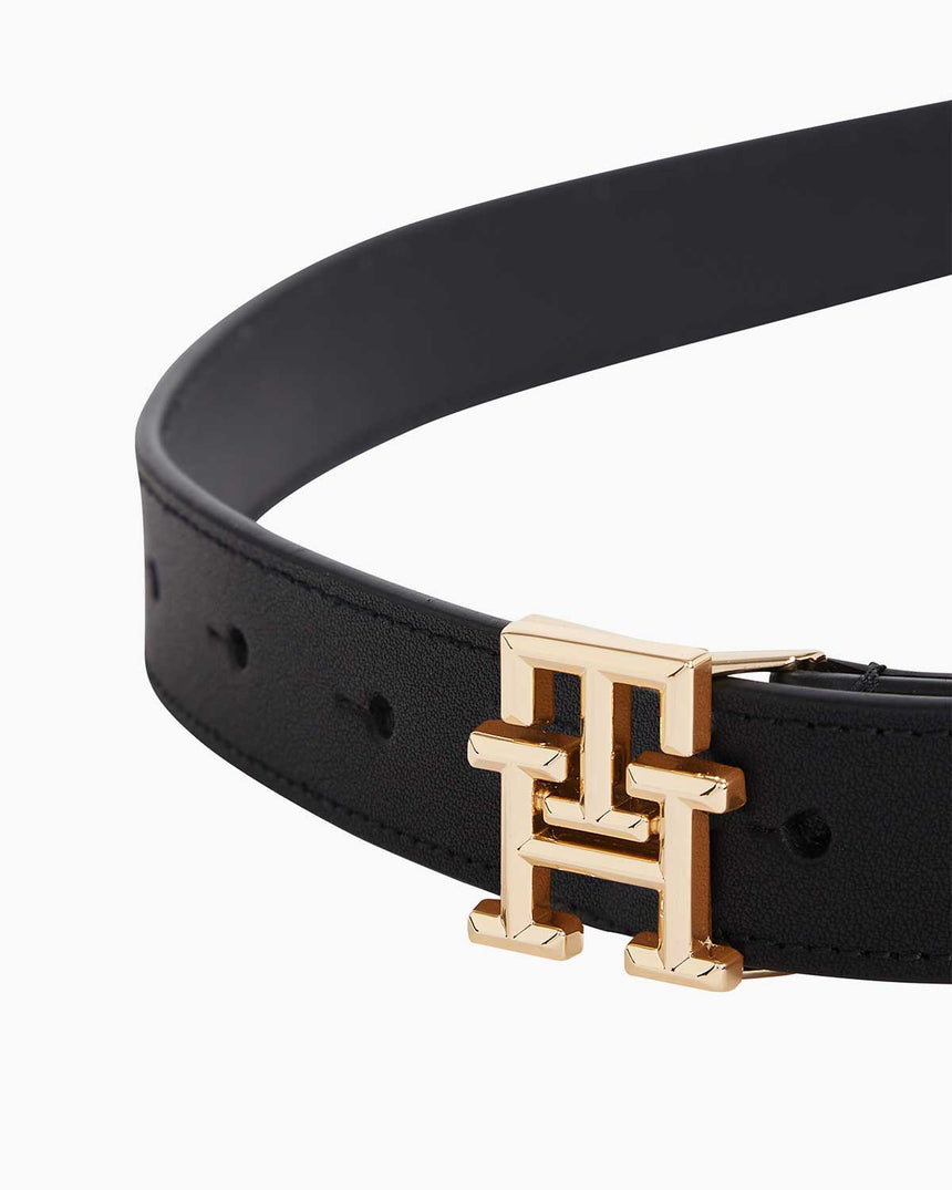 Tommy Hilfiger Logo Adjustable Kemer Black