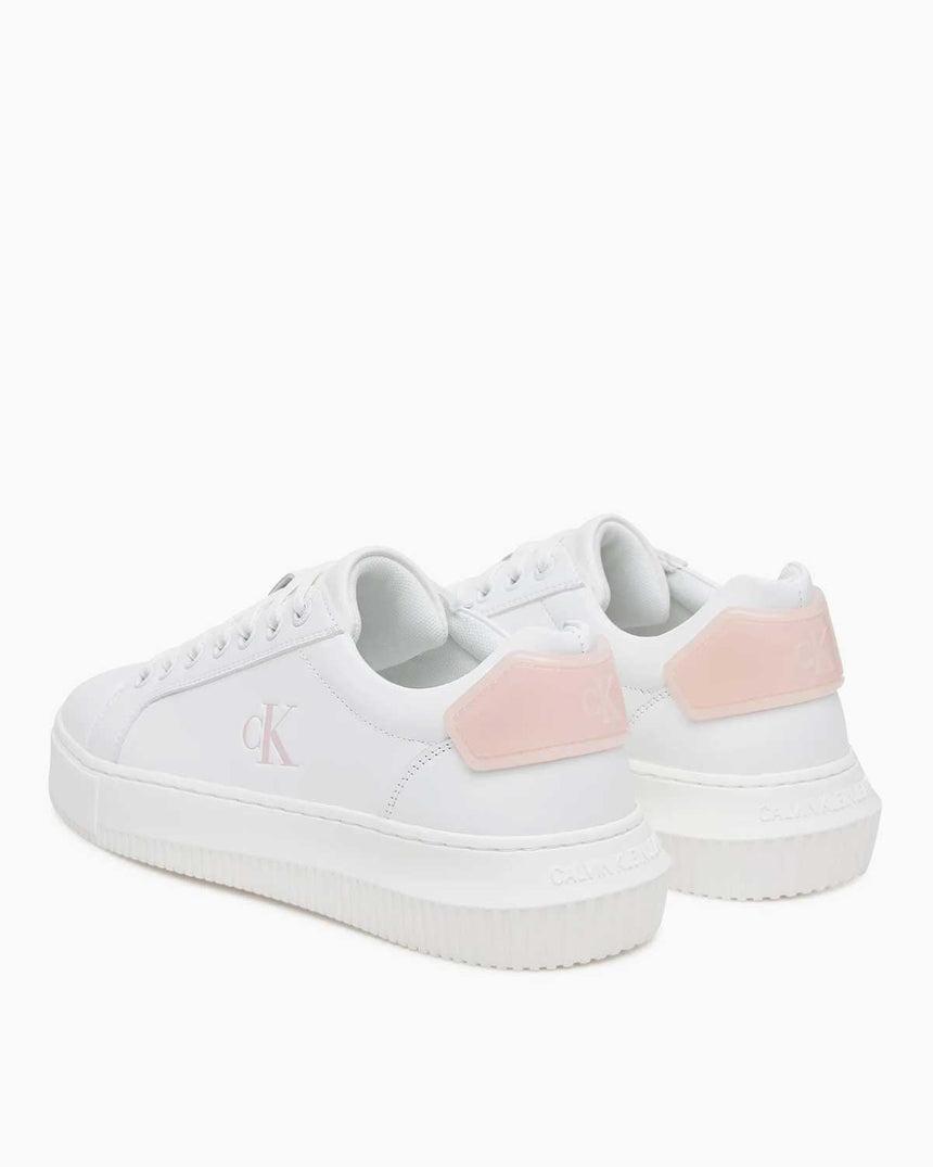 Calvin Klein Malmo Kısa Kalın Taban Kadın Sneaker Bright White/Sweet Pink