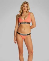 Calvin Klein Swim Tops Logolu Bralet Dazzling Coral