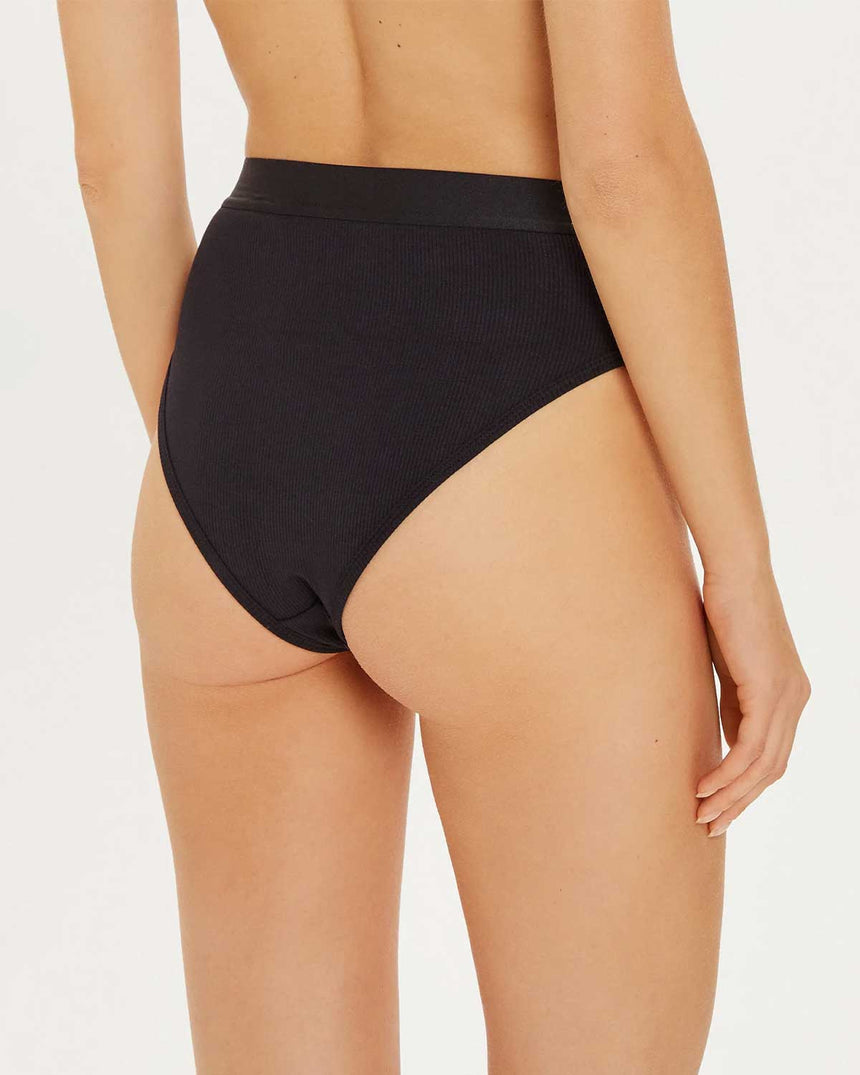 Guess Tessa High Waist Brazilian Külot Jet Black A996