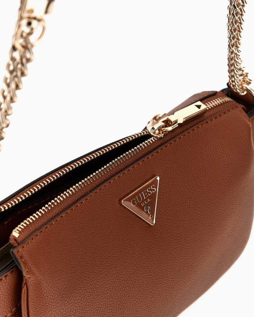 Guess Silvye Bucket Zincir Detaylı Omuz Çantası Cognac