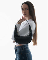 Calvin Klein Sıkıştırılmış Yumuşak Hilal Kadın Omuz Çantası CK Black