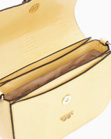 Guess Orlina Society Logo Kapaklı El Çantası Cornsilk